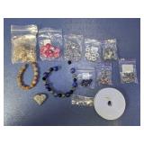 (13) Jewelry Making Beads & Findings Lot