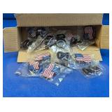 (1) Box of American Flag Keychains