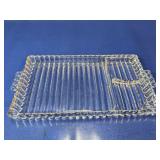 Clear Glass Divided Serving Tray Dish