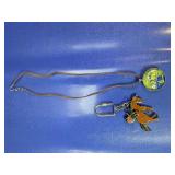 Abstract Pendant Necklace&Bronco Rider Keychain