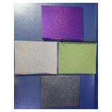 Assorted Glitter Notebooks & Plastic Folders