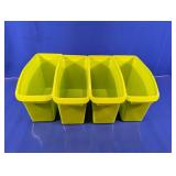 Lime Green Plastic Storage Bin Caddies