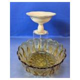 (2)Glass & Ceramic Bowl Set