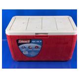 (1) Coleman 48-Quart Red Cooler