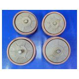 Set of 4 Industrial Polyurethane Caster Wheels