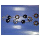 Tortoise & Black Disc Necklace and Earring Set