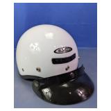 Cyber White Motorcycle Helmet XXL With Visor