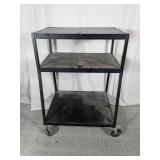 Industrial 3-Tier Rolling Metal AV Cart