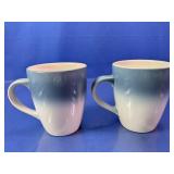 (2)Ombre Blue Mugs Duo