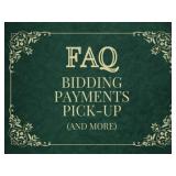 FAQ  Bidding, Payments & Pickup