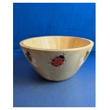 Wooden Ladybug Motif Serving Bowl