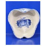 Marshall Pottery Blue Spongeware Apple Bowl