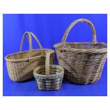 Set of 3 Assorted Decorative Woven Baskets