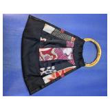 Sara Itami Patchwork Bamboo Handle Handbag