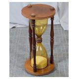 Decorative Wood And Glass Hourglass Style Piece