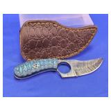 Decorative Fixed Blade Knife With Leather Sheath