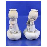 Precious Moments Angel Figurines Pair