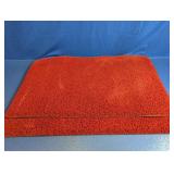 (2) Red Patterned Fabric Placemats