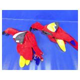 (2) Plush Parrot Dog Toys