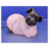 Pig Figurine Accent Lamp With Pink Body