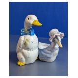 (2) Hand-Painted Duck Figurines
