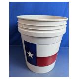 (1) Texas Flag Plastic Utility Bucket