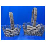(2) Woven Decorative Storage Baskets