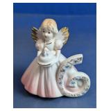 (1) Porcelain Angel Figurine Holding Number 5