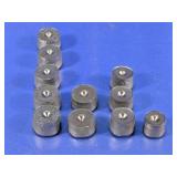 Industrial Metal Slugs with Centered Divots