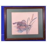 (1) Julie Bunn Framed Duck Art Print
