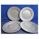 (4) Metal Charger Plates