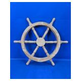 (1) Wooden Ship Wheel Wall Decor