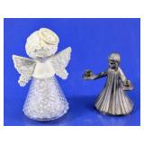 (2) Angel Figurine Candle Holders
