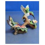 Hummingbird Figurines with Flowers