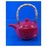 Southern Living at Home Red Ceramic Teapot