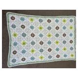 Handcrafted Floral Crochet Afghan Blanket