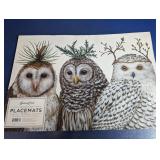 Hester & Cook Winter Owls Paper Placemats