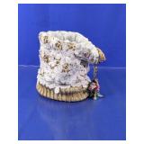 Floral Lace Overlay Straw Bucket Bag