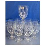(6) Crystal Wine Goblet Glasses