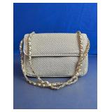 Whiting & Davis White Mesh Crossbody Bag