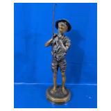 "Le Petit Pecheur" Bronze-Finish Figural Statue