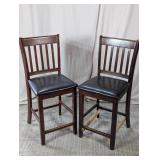 Wood Counter Chairs With Upholstered Seats