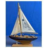 (1) Religious Sailboat Display Model