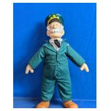 Uniformed Male Doll Figure with Fabric Outfit