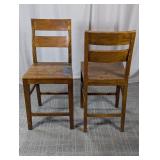 Wooden Bar Height Chair With Ladder Back