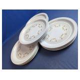 White Floral Rim Plates