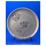 Floral Embossed Ceramic Decorative Plate