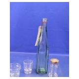 (4) Assorted Glass Bottle & Cups