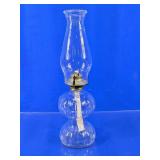 Vintage Ribbed Double-Bulb Glass Oil Lamp