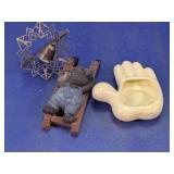 (3) Assorted Decorative Figurines & Dish